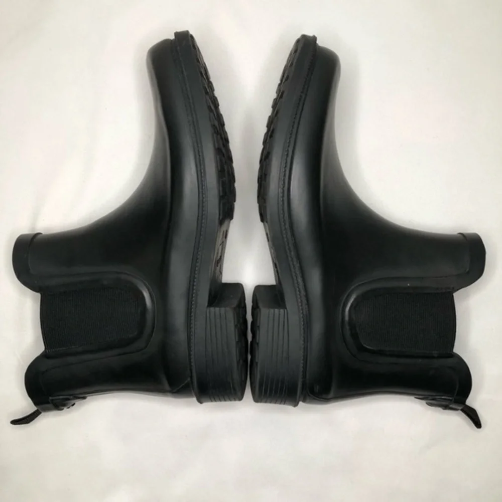 Madewell Chelsea Black Rain Boots | Women’s Size 6 Waterproof Rubber Ankle Boot